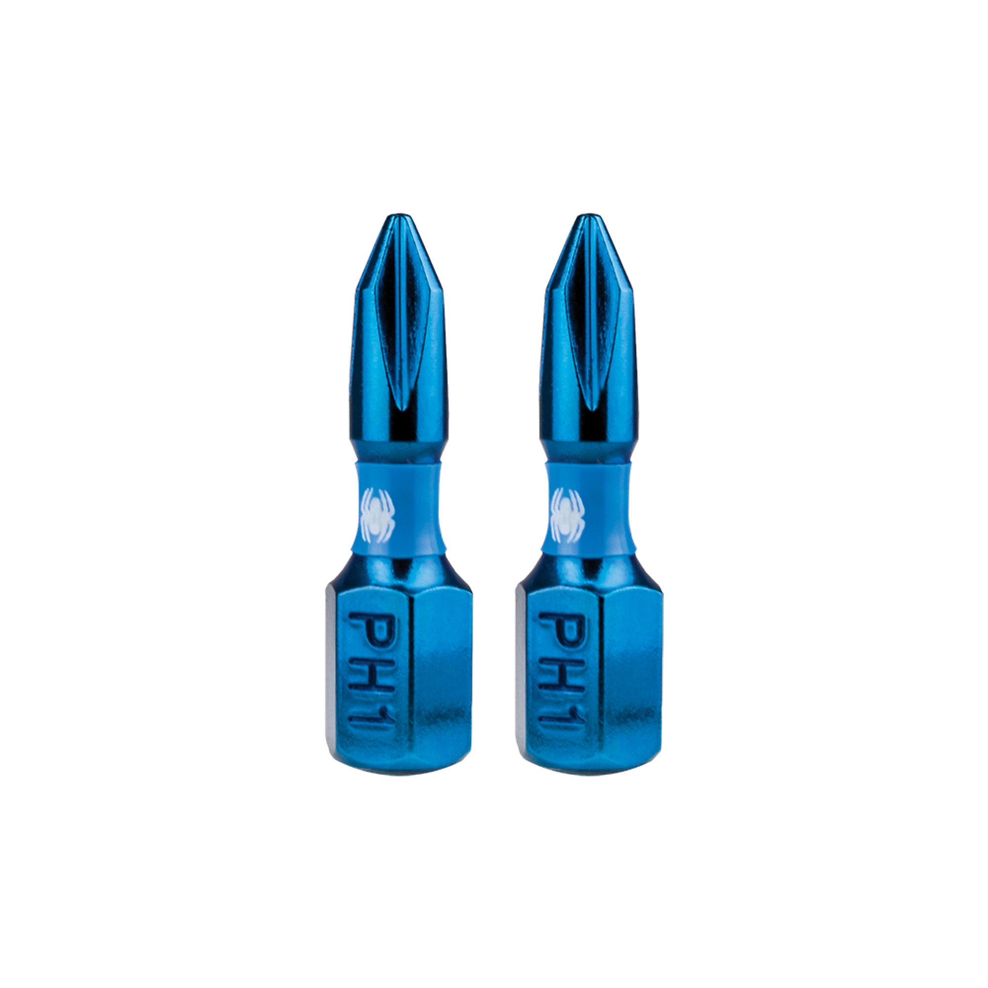 SPYDER Mach-Blue™, 2Pc 1/4in. X 1in. Mach-Blue Impact Driver Bit, Ph1 Included (qty.) 2 Model# 19033